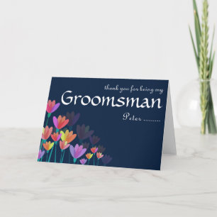 Dank u voor het feit dat u mijn Groomsman bent Bedankkaart