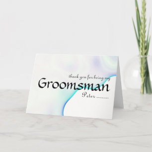 Dank u voor het feit dat u mijn Groomsman bent Bedankkaart