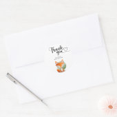 Dank u voor het Fox Baby shower Ronde Sticker (Envelop)
