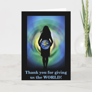 Dank u voor het geven van ons de WERELD Bedankkaart