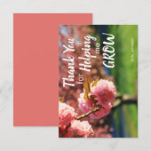 Dank u voor het helpen me Kaart kweken (Voorkant / Achterkant)