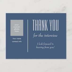 Dank u voor het interview met aangepaste foto briefkaart