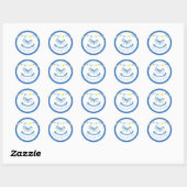 Dank u voor het komen baby shower stickers (Vel)