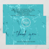 Dank u voor het Manuscript BedrijfsLogo Marble Str Kaart (Voorkant / Achterkant)