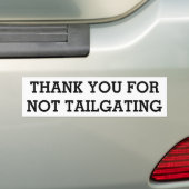 DANK U VOOR HET NIET DOILGATEN (Vet van Stymie) Bumpersticker (Op auto)