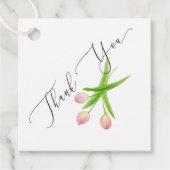 Dank u voor het roze tulp Wedding Label (Voorkant)