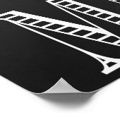 Dank u voor het trouwbord Zwart-witbord Poster (Hoek)