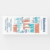 Dank u voor het vrijwilligerswerk spandoek (Horizontaal)