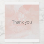 dank u voor het wijnlabel wijn etiket (Enkel label)