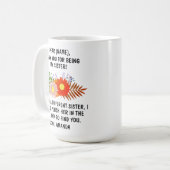 Dank u voor het zijn mijn zuster Mok, familie cade Koffiemok (Voorkant links)