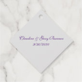 Dank u voor Kaarten Paarse Iris Bedankjes Labels (Achterkant)