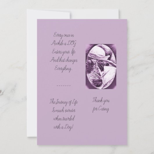 DANK U VOOR KAARTKAART - VERLIES VAN PET BEDANKKAART (Achterkant)