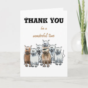 Dank u voor katten van een de prachtige bedankkaart