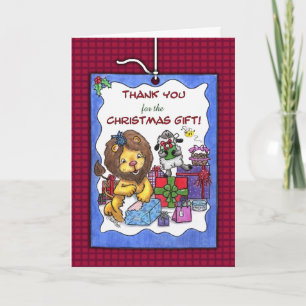 Dank u voor Kerstmis Gift-Leeuw en Lam Bedankkaart