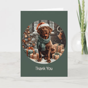 Dank u voor Kerstmis Labrador Retriever Dog Bedankkaart