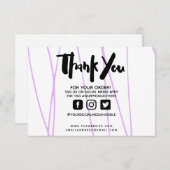 Dank u voor Marble Paars Trendy Custom Media Inser (Voorkant / Achterkant)