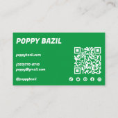 Dank u voor orde Daisies Schattigee Sociale QR Cod Visitekaartje (Achterkant)