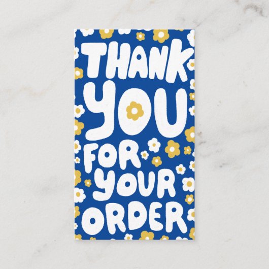 Dank u voor orde Daisies Schattigee Sociale QR Cod Visitekaartje (Voorkant)