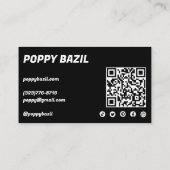 Dank u voor orde Sociale Iconen QR Code CUSTOM Visitekaartje (Achterkant)