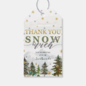 Dank u voor Snow Veel Party Gift Label Cadeaulabel (Voorkant)