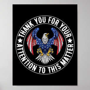 Dank u voor uw aandacht voor deze grappige USA FLA Poster