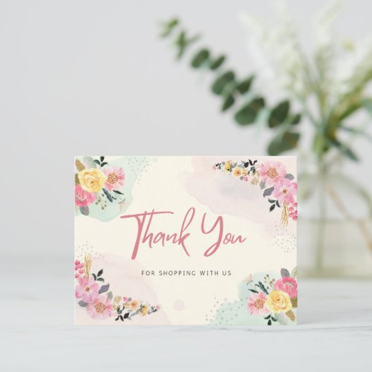 Dank u voor uw aankoop briefkaart (Staand voorkant)