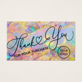 dank u voor uw aankoop kleurrijke oplossing visitekaartje
