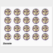 Dank u voor uw AANKOOP Paarse Eyelashes Ronde Sticker (Vel)
