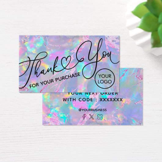 dank u voor uw aankoopoptie - achtergrond visitekaartje (Bureau)