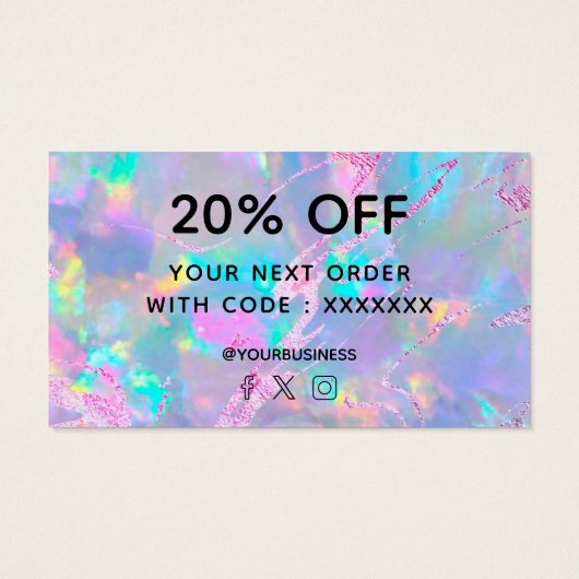 dank u voor uw aankoopoptie - achtergrond visitekaartje (Achterkant)