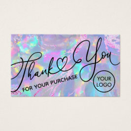dank u voor uw aankoopoptie - achtergrond visitekaartje