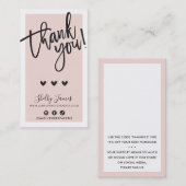 DANK U VOOR UW BESTELLING EN SPEELT DE socials ZWA Visitekaartje (Voorkant / Achterkant)