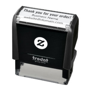 Dank u voor uw bestelling label rubberen stempel