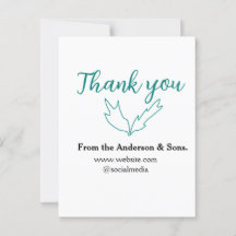 Dank u voor uw bestelling leaf bedrijfsnaam