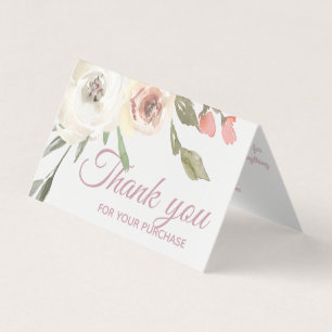 Dank U Voor Uw Bloemen Winkel Visitekaartjes