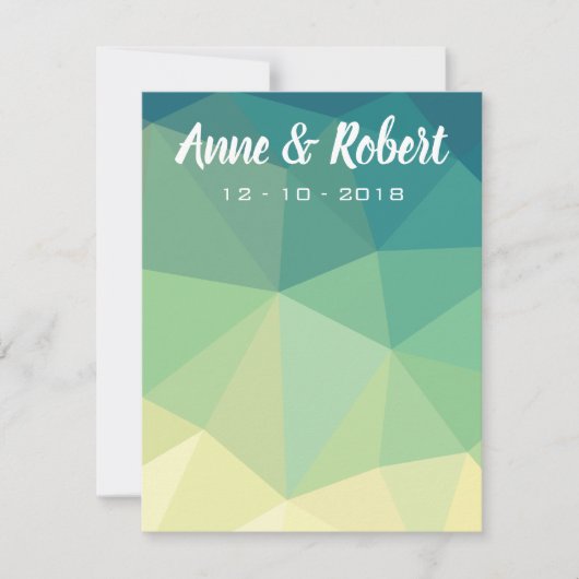 Dank u voor uw briefkaart in groene gele mandala (Voorkant)