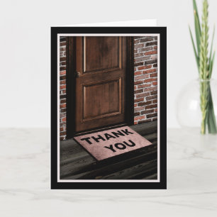 dank u voor uw deurmat bedankkaart