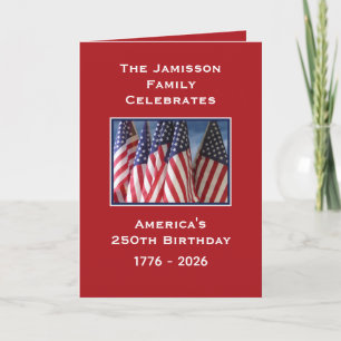 Dank U Voor Uw Dienst America's 250ste Bedankkaart