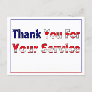 Dank U Voor Uw Dienst  Briefkaart
