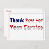 Dank U Voor Uw Dienst Briefkaart (Voorkant / Achterkant)