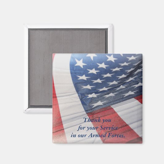 Dank u voor uw Dienst Gewapende Strijdkrachten Mag Magneet (Voorkant / Achterkant)