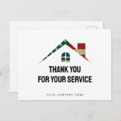Dank U voor uw Dienst Militair Vastgoed Briefkaart (Voorkant / Achterkant)