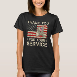 Dank u voor uw dienst Veteranen Dag Trots USA T-shirt