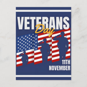Dank u voor uw dienst: Veterans Day 2025 Feestdagenkaart