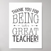 Dank u voor uw geweldige leraar poster (Voorkant)