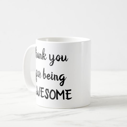 dank u voor uw GEWELDIGE mok (Voorkant links)