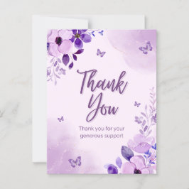 Dank u voor uw gulle steun briefkaart