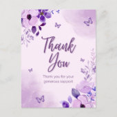 Dank u voor uw gulle steun briefkaart (Voorkant)