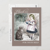 dank u voor uw hulp briefkaart (Voorkant / Achterkant)