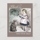  dank u voor uw hulp briefkaart (Voorkant)